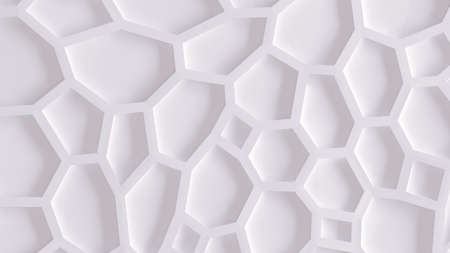 White texture background with relief and circles. 3d rendering, 3d illustration.の写真素材