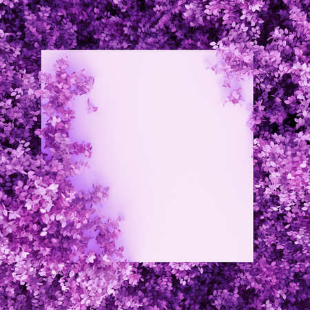 Beautiful purple background with leaves, season of the year. 3d rendering, 3d illustration.