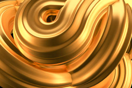Beautiful golden background. 3d rendering, 3d illustration.の写真素材