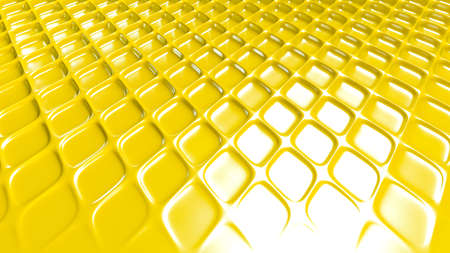 Yellow geometric background with relief. 3d rendering, 3d illustration.の写真素材