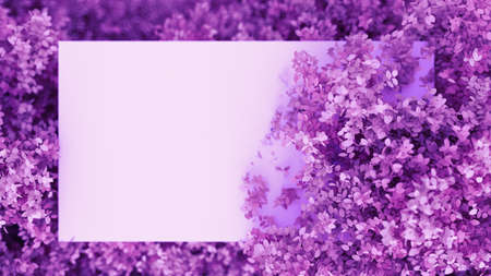 Beautiful purple background with leaves, season of the year. 3d rendering, 3d illustration.