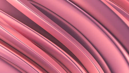 Luxurious pink background with satin drapery. 3d rendering, 3d illustration.の写真素材