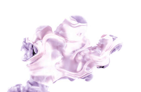 Black gray smoke on a white background. 3d rendering, 3d illustration.の写真素材