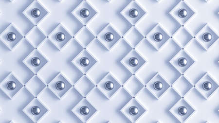 Architectural, interior pattern, blue and metal texture wall. 3d rendering, 3d illustration.の写真素材