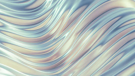 Beautiful green background with drapery fabric. 3d rendering, 3d illustration.の写真素材