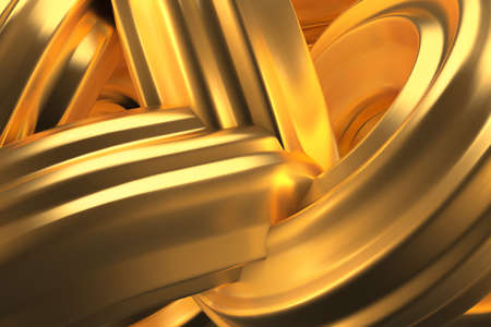 Beautiful golden background. 3d rendering, 3d illustration.の写真素材