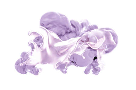 Black gray smoke on a white background. 3d rendering, 3d illustration.の写真素材