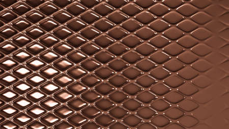 Brown geometric background with relief. 3d rendering, 3d illustration.