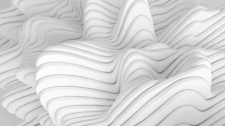 White background with lines. 3d rendering, 3d illustration.の写真素材
