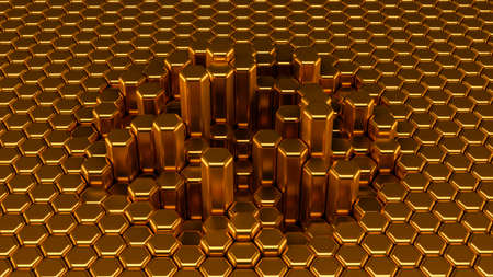 Luxury golden background. 3d rendering, 3d illustration.