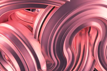 Beautiful metallic pink background. 3d rendering, 3d illustration.