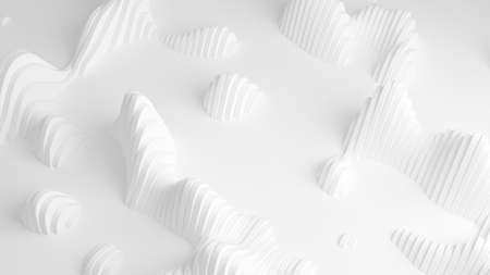 White background with lines. 3d rendering, 3d illustration.の写真素材