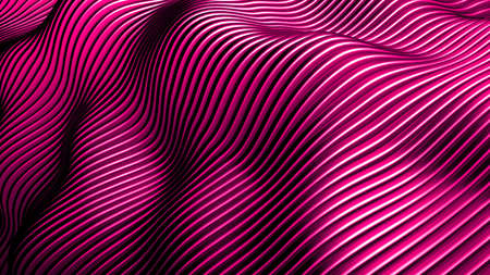 Pink background with lines. 3d rendering, 3d illustration.の写真素材