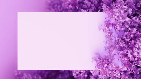 Beautiful purple background with leaves. 3d rendering, 3d illustration.