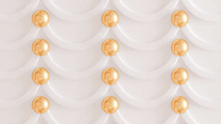Gold and white texture wall. 3d rendering, 3d illustration.の写真素材