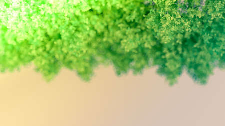 Beautiful summer background with leaves. 3d rendering, 3d illustration.の写真素材