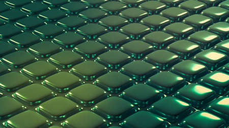 Green geometric background with relief. 3d rendering, 3d illustration.の写真素材