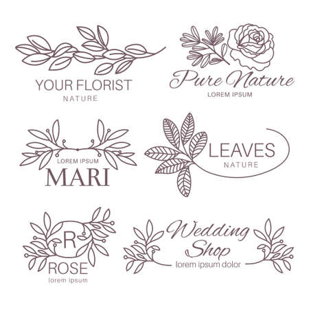 LOGO TEMPLATE Logo Design Vector Illustration Collection Print, Greeting and Decorationのイラスト素材
