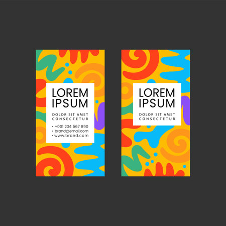 Business card template with abstract colorful background. Vector illustration for your designのイラスト素材