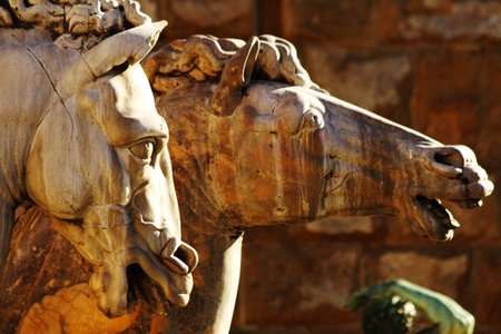 famous monuments & Statues in Florence , Italyの写真素材