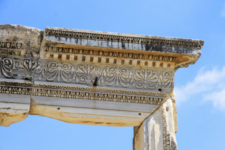 Temple of Hadrian in Ephesus, Izmir, Turkeyの写真素材