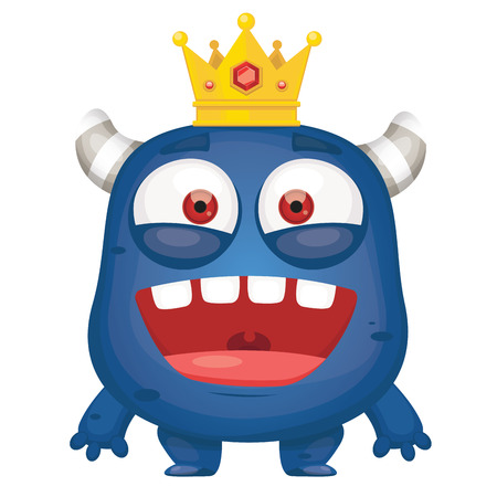 King Monster Cartoon Illustrationのイラスト素材