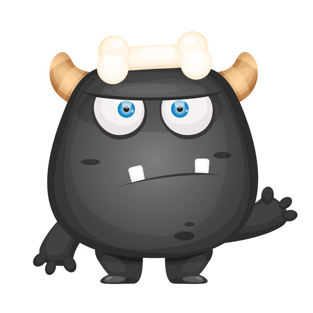 Primitive Monster Cartoon Isolatedのイラスト素材