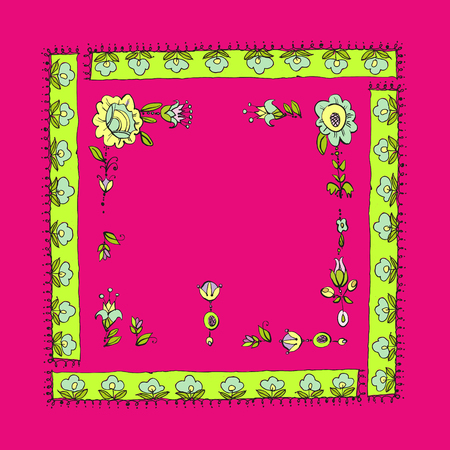 Retro floral backgroundのイラスト素材