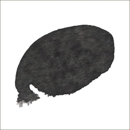 Vector black ink blot isolated on a white background. Grunge texture.のイラスト素材