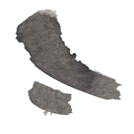 Vector black ink blot isolated on a white background. Grunge texture.のイラスト素材