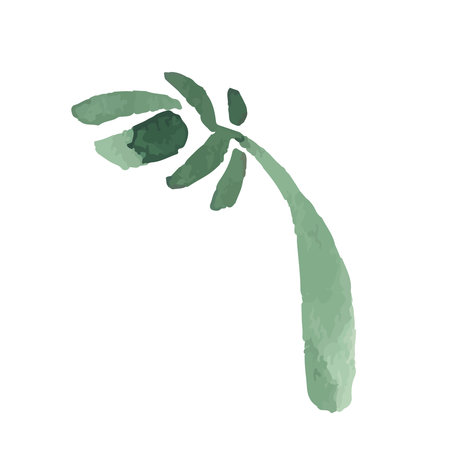 Leaf icons isolated on white background. Logo sign design. Modern brush ink illustration. Vectorのイラスト素材