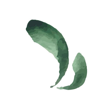 Leaf icons isolated on white background. Logo sign design. Modern brush ink illustration. Vectorのイラスト素材