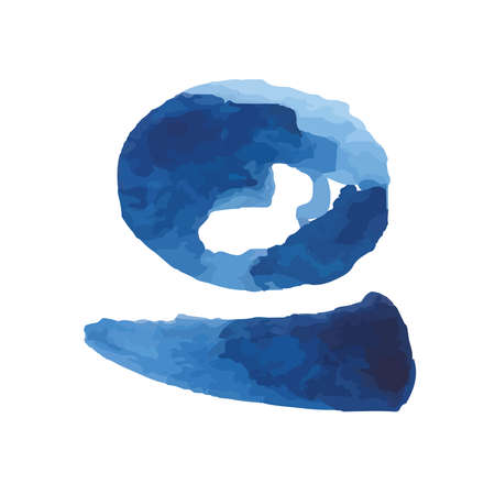 Abstract watercolor art hand paint isolated on white background.のイラスト素材