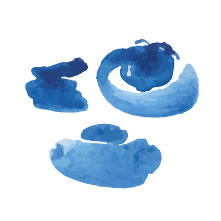 Abstract watercolor art hand paint isolated on white background.のイラスト素材