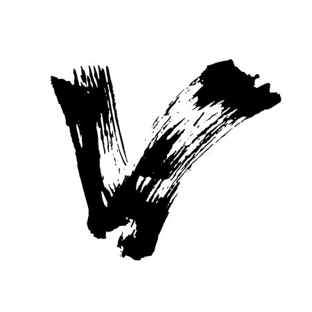 Black ink blot isolated on a white background. Grunge texture.のイラスト素材