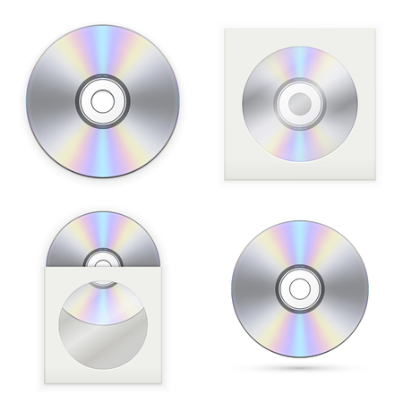 Set of the CD disks. Vector illustrationのイラスト素材