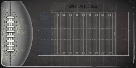 Field for game in the American football. Vector illustrationのイラスト素材