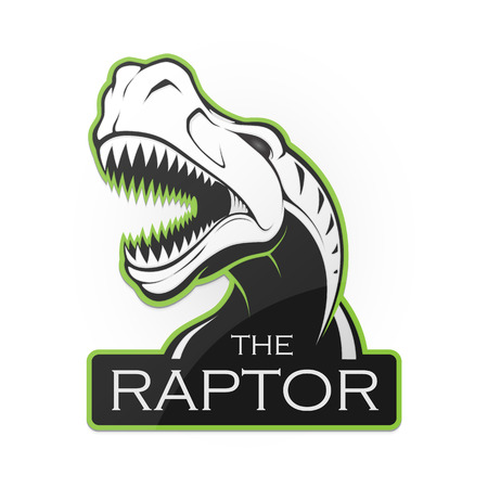Ðead of dinosaur on a white background.のイラスト素材