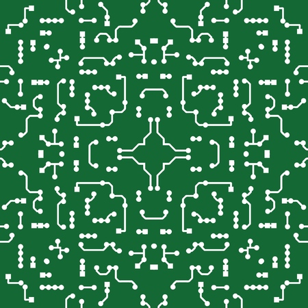 Ornamental background in PCB layout style.のイラスト素材