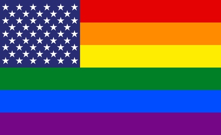 Rainbow colors vector image pride US abstract flagのイラスト素材