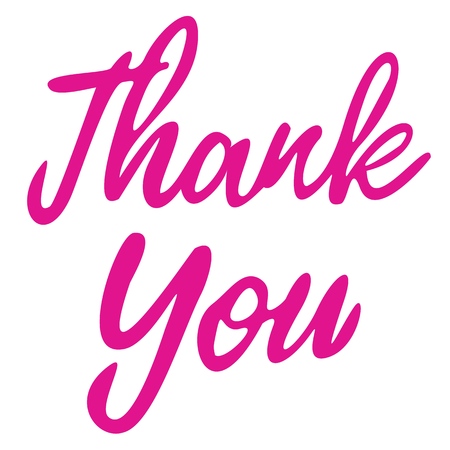 Thank You Hand lettering Greeting Card. Handmade calligraphy.のイラスト素材