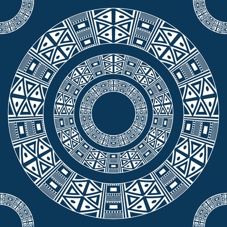 Ethnic round ornament. Pattern of ancient America.