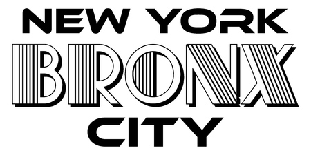 Bronx New York City Urban Typography for Silk Screen Print Apparel Modern Design.のイラスト素材