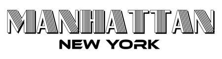Mantattan New York City Urban Typography for Silk Screen Print Apparel Modern Design.のイラスト素材
