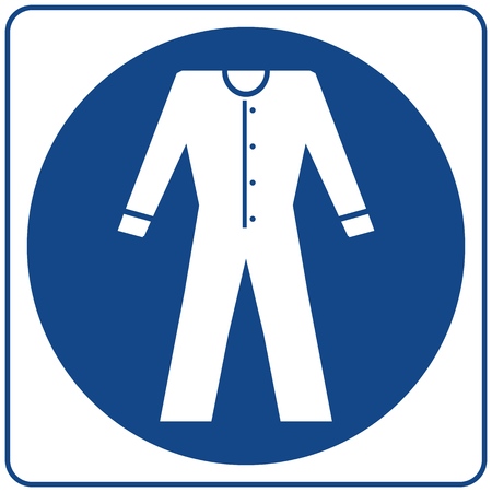 Mandatory Signs - Protective Clothing Must Be Worn In This Area.のイラスト素材