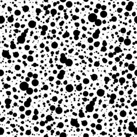 Black abstract texture with dashes or ink blobs. Paint ticks hand drawn background. Pencil, pen, marker ink pattern. Simple angle geometric shapes. Poster or wallpaper design. Vector illustrationのイラスト素材
