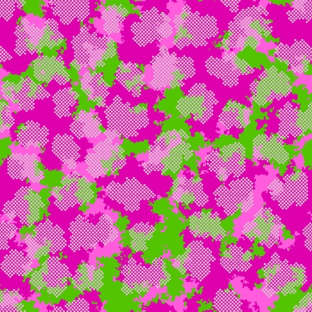 Fashion camo design. Color clouds seamless pattern vector. Trendy camouflage fabric pattern.のイラスト素材