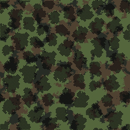 Fashion camo design. Color clouds seamless pattern vector. Trendy camouflage fabric pattern.のイラスト素材