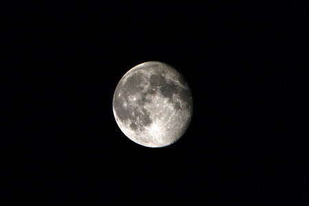 Moon on the dark black night.の写真素材