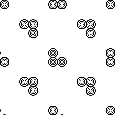 The geometric pattern. Seamless vector background. Black and white texture. Graphic modern pattern.のイラスト素材